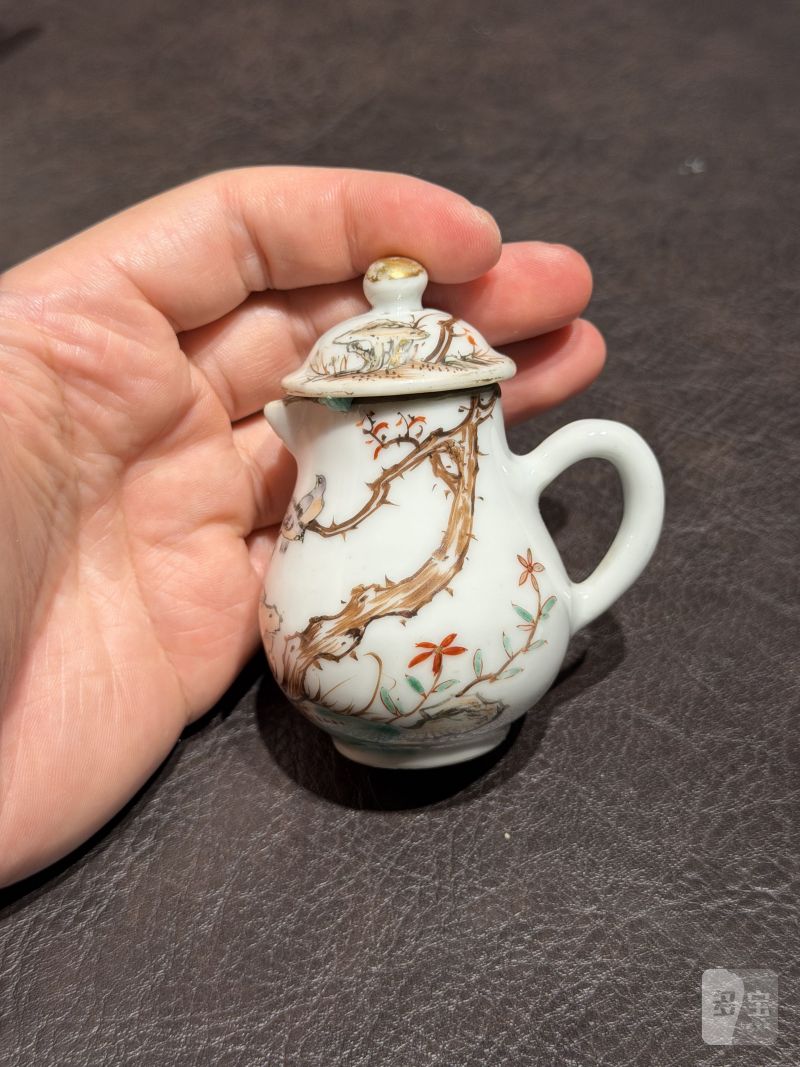 清乾隆 粉彩花鸟纹茶具一套25件 - 图62